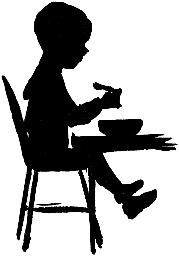 717x1024 Boy Sitting In Highchair Amp Eating Clipart Etc