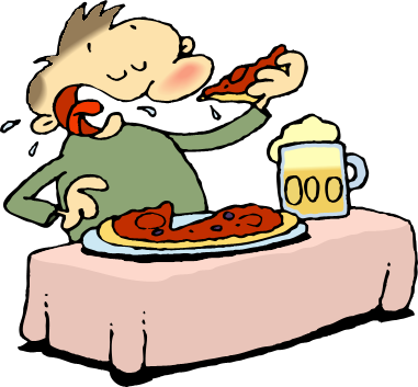 381x353 Cartoon Eating Pizza
