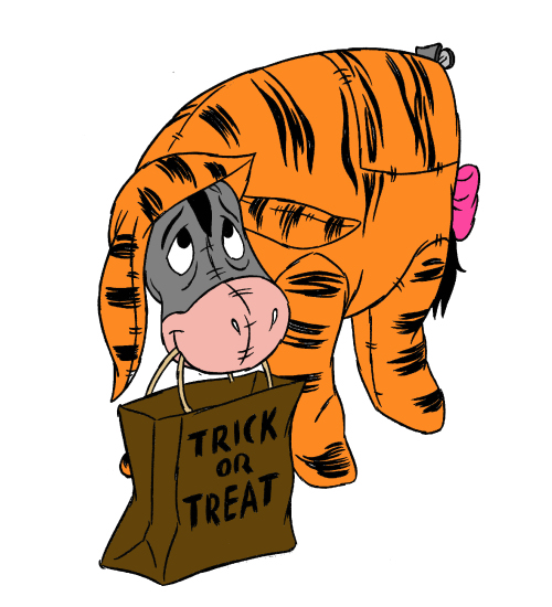 500x550 Eeyore Halloween Clipart