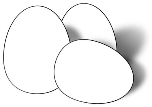 527x371 Egg Clipart Black And White
