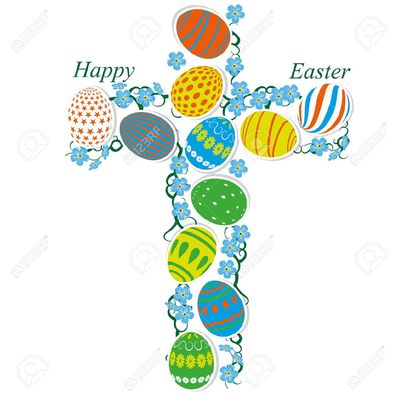 1300x1300 Easter Cross Borders Happy Easter 2017