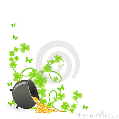 400x400 Shamrock Corner Border Clipart