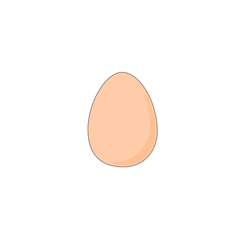 500x500 Vector Image Of Egg With Black Border Public Domain Vectors