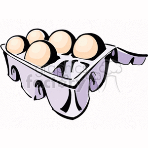 300x300 Royalty Free Carton Of Eggs 140561 Vector Clip Art Image