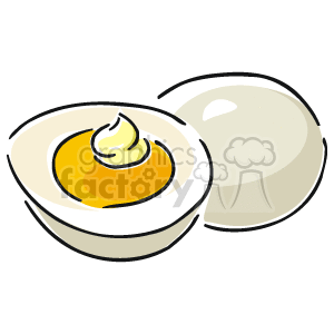 300x300 Royalty Free Deviled Egg. 141244 Vector Clip Art Image