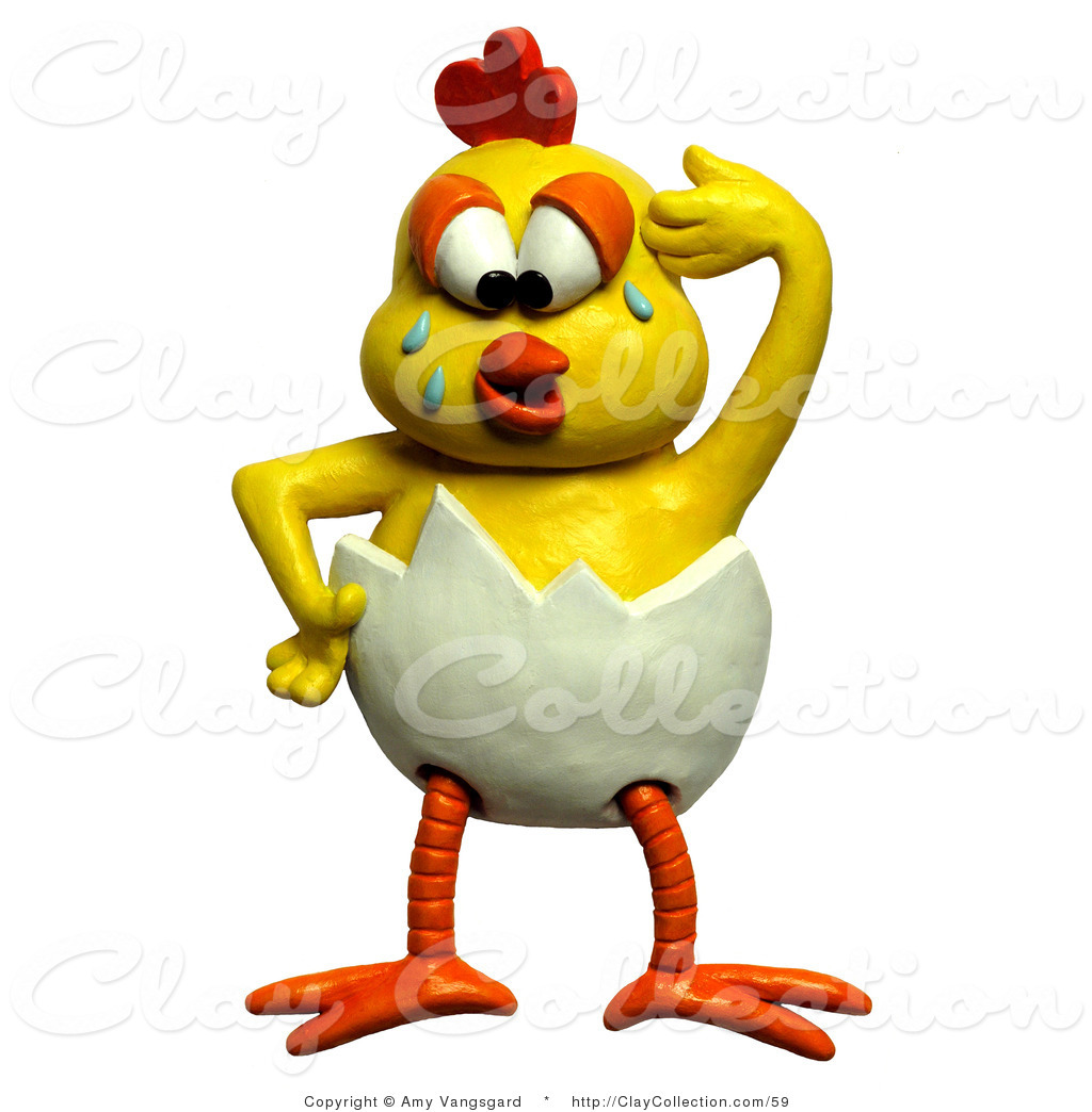 1024x1044 Clay Illustration Of A 3d Chick Cryingd While Hatching From