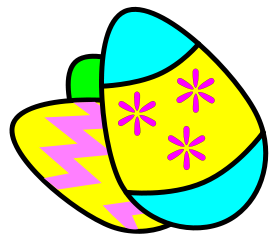 277x240 Free Colored Easter Eggs Clipart