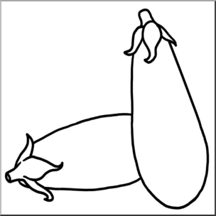 304x304 Clip Art Eggplant Bampw I Abcteach