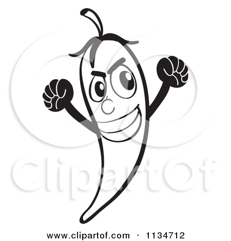 450x470 Chili Pepper Clipart Black And White