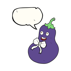 300x300 Freehand Drawn Cartoon Eggplant Royalty Free Stock Image