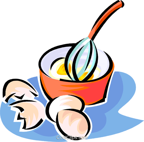 480x473 Whisk Beating Eggs In A Bowl Royalty Free Vector Clip Art