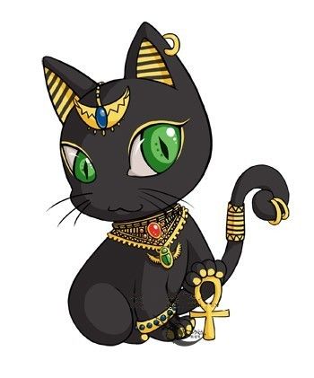 350x421 Black Cat Clipart Egyptian Cat