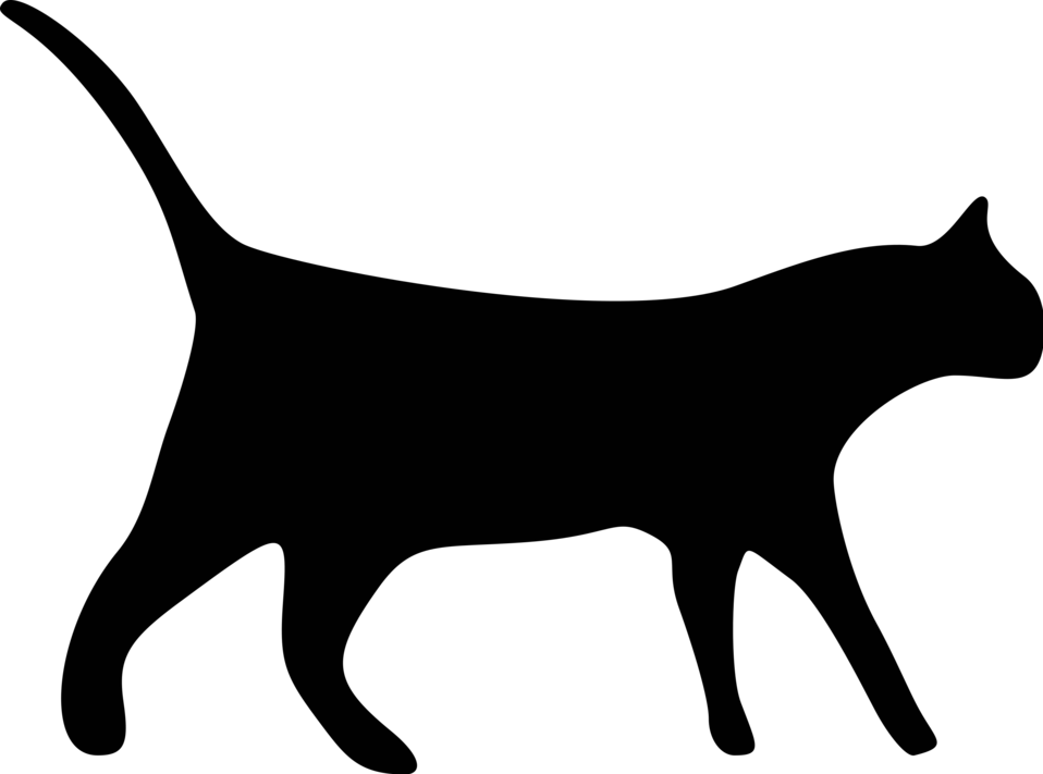 958x711 Cat Walking Clip Art