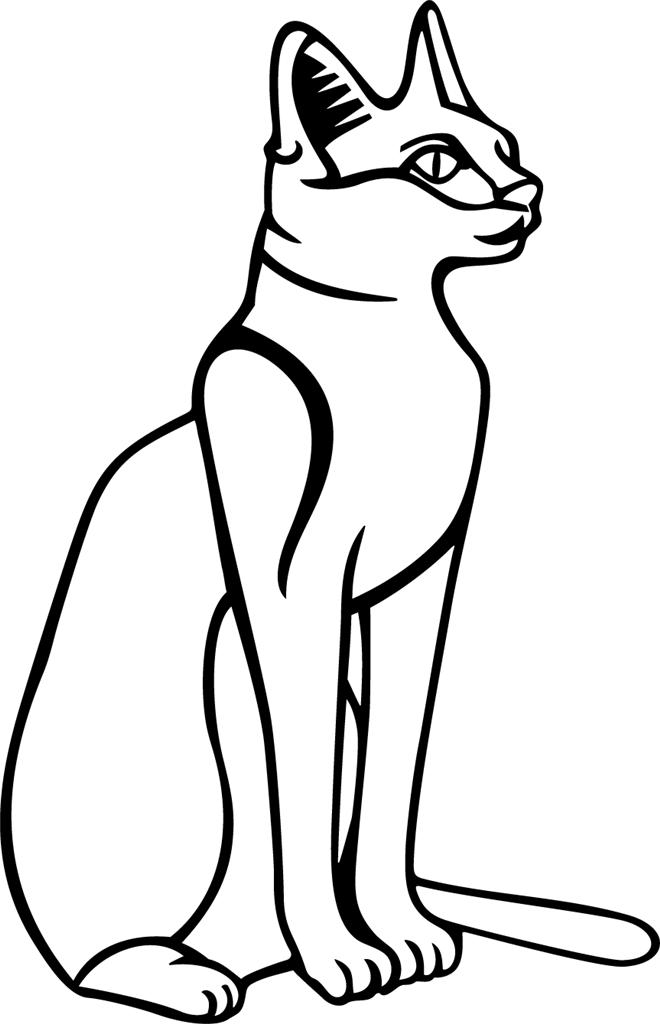 660x1024 Egyptian Cat Clipart