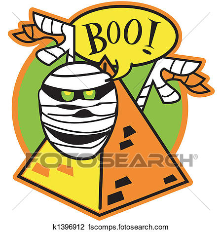450x470 Clipart Of Halloween Egyptian Mummy Pyramid K1396912