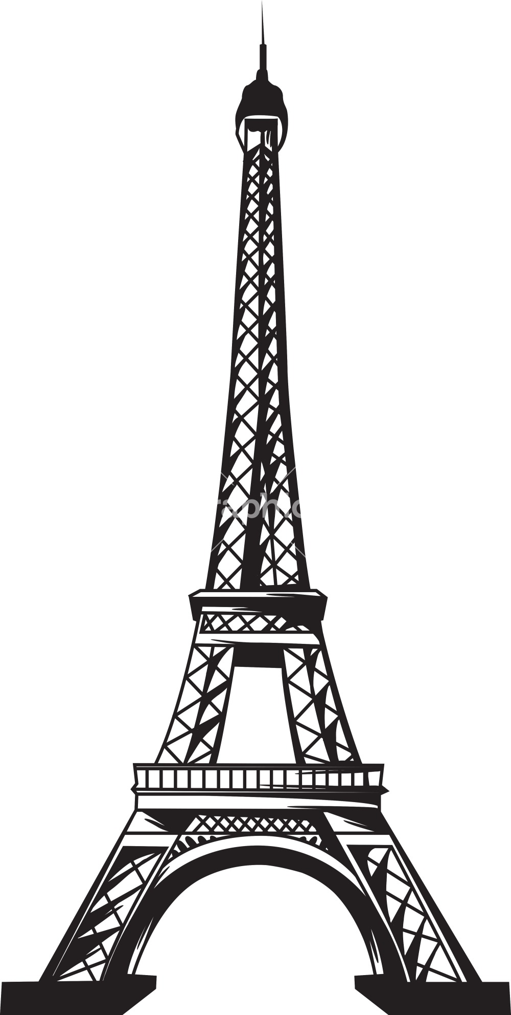 1000x1983 Eiffel Tower Vector Free Download Clip Art On 2