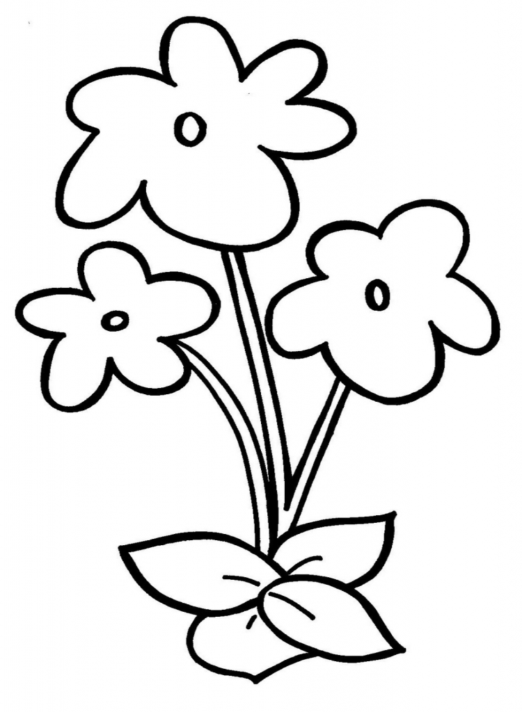 750x1024 Simple Flower Drawing For Kids Drawing Flowers With Pencil Easy