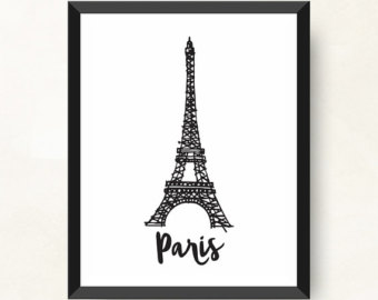 340x270 Eiffel Tower Sketch Etsy