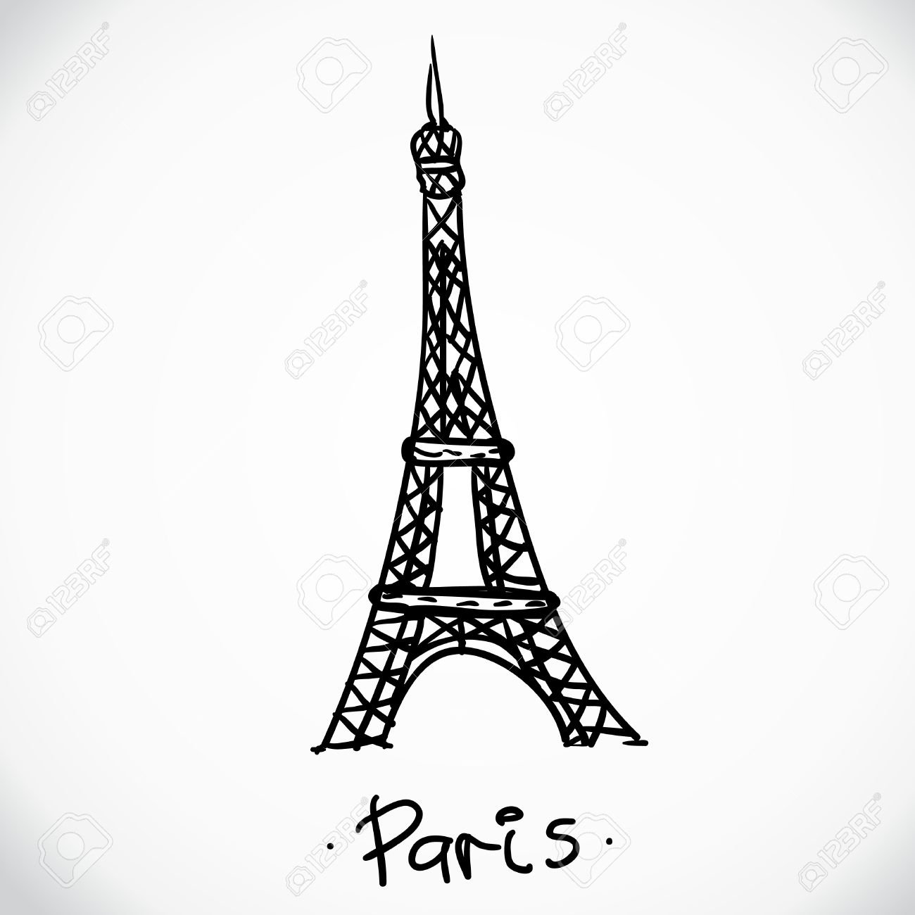 Eiffel Tower Easy Drawing | Free download on ClipArtMag