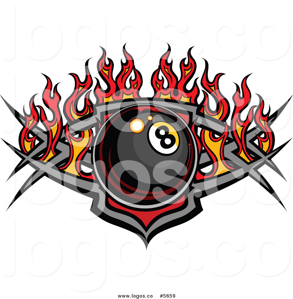 1024x1044 Royalty Free Vector Of Logo Of Billiards Eight Ball Over