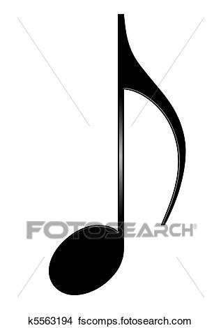 317x470 Stock Photo Of Musical Eighth Note Isolated On White Background
