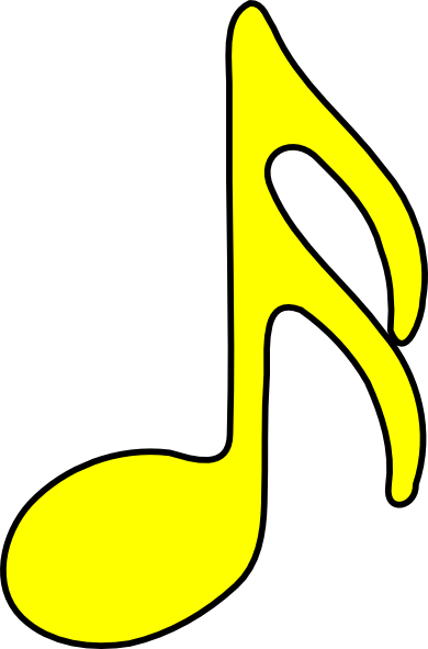 390x591 Yellow Clipart Music Note