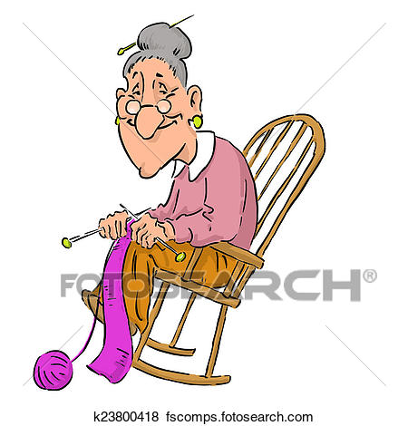 450x470 Stock Illustration Of Nice Elderly Grandma K23800418