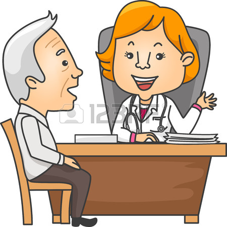 450x450 Illustration Featuring An Elderly Man Talking To His Doctor