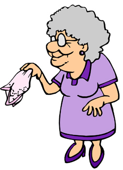 253x350 An Elderly Woman Clipart