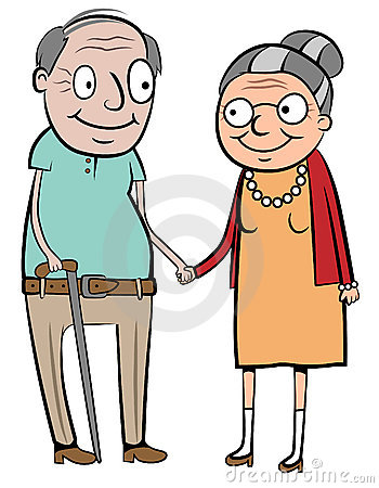 350x450 Old Couple Clipart