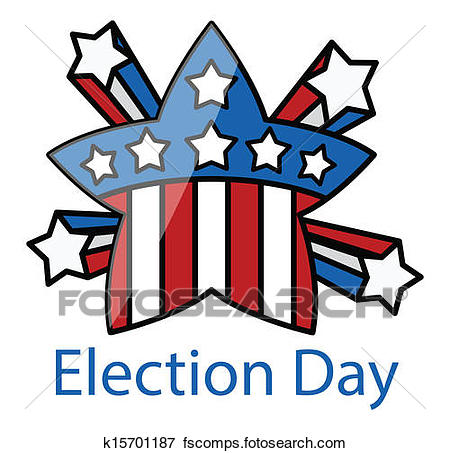 450x453 Clip Art Of Election Day Retro Celebration Star K15701187