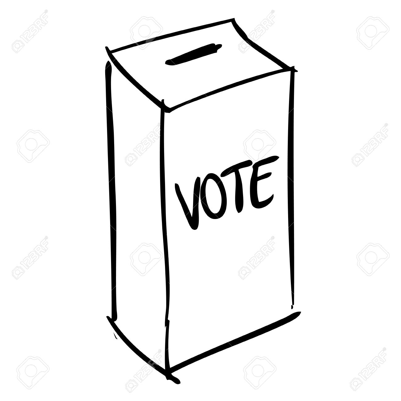 1300x1300 Vote Box Election Box Doodle Royalty Free Cliparts, Vectors,