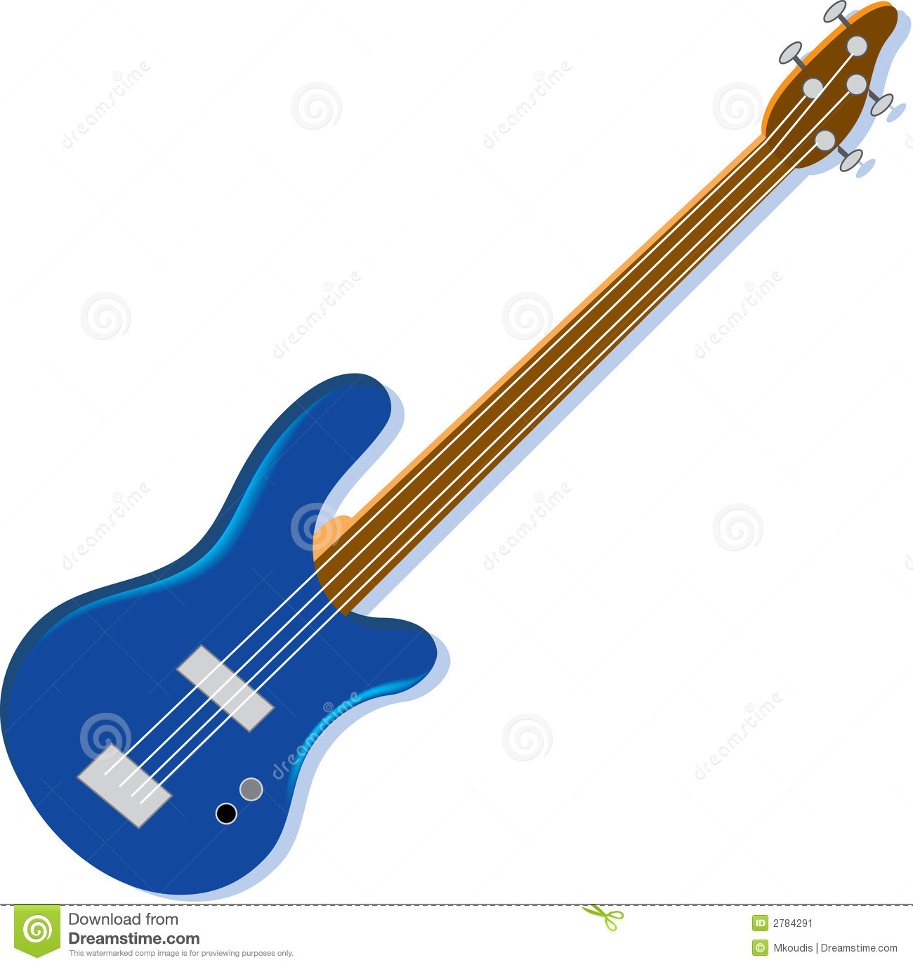 1300x1377 Blue Guitar Clipart