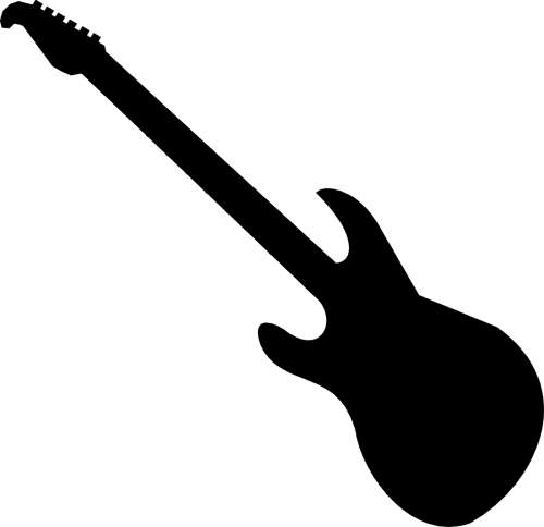 500x484 Electric Guitar Clipart Black And White Free 3