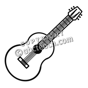 300x300 Guitar Clipart Black And White
