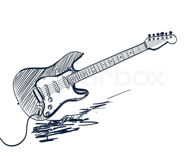800x645 Guitar Silhouette Clip Art