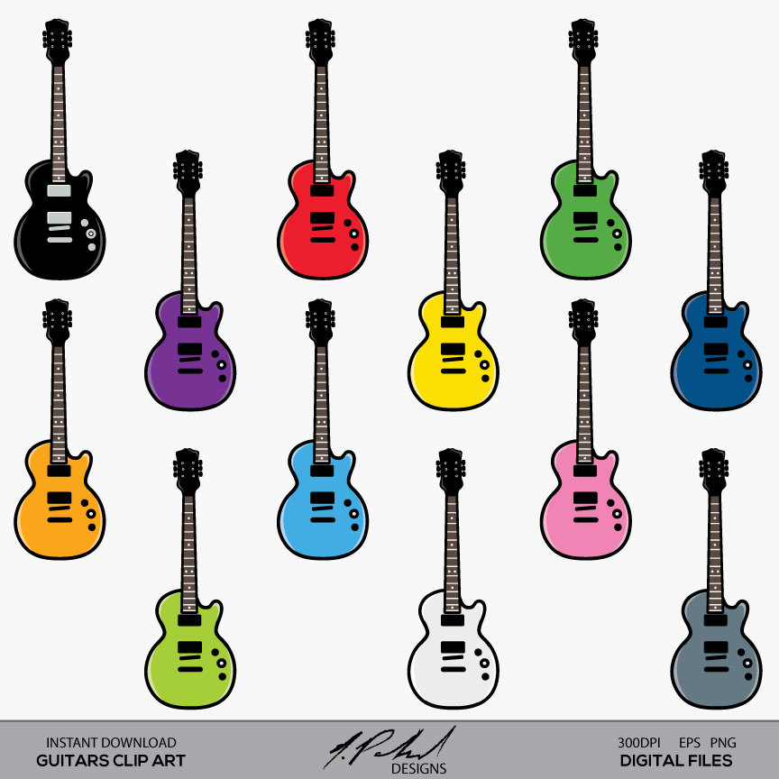 864x864 Guitar Clip Art
