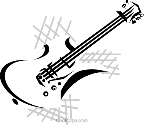 480x418 Electric Guitar Royalty Free Vector Clip Art Illustration