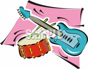 300x237 Art Image A Snare Drum And An Electric Guitar