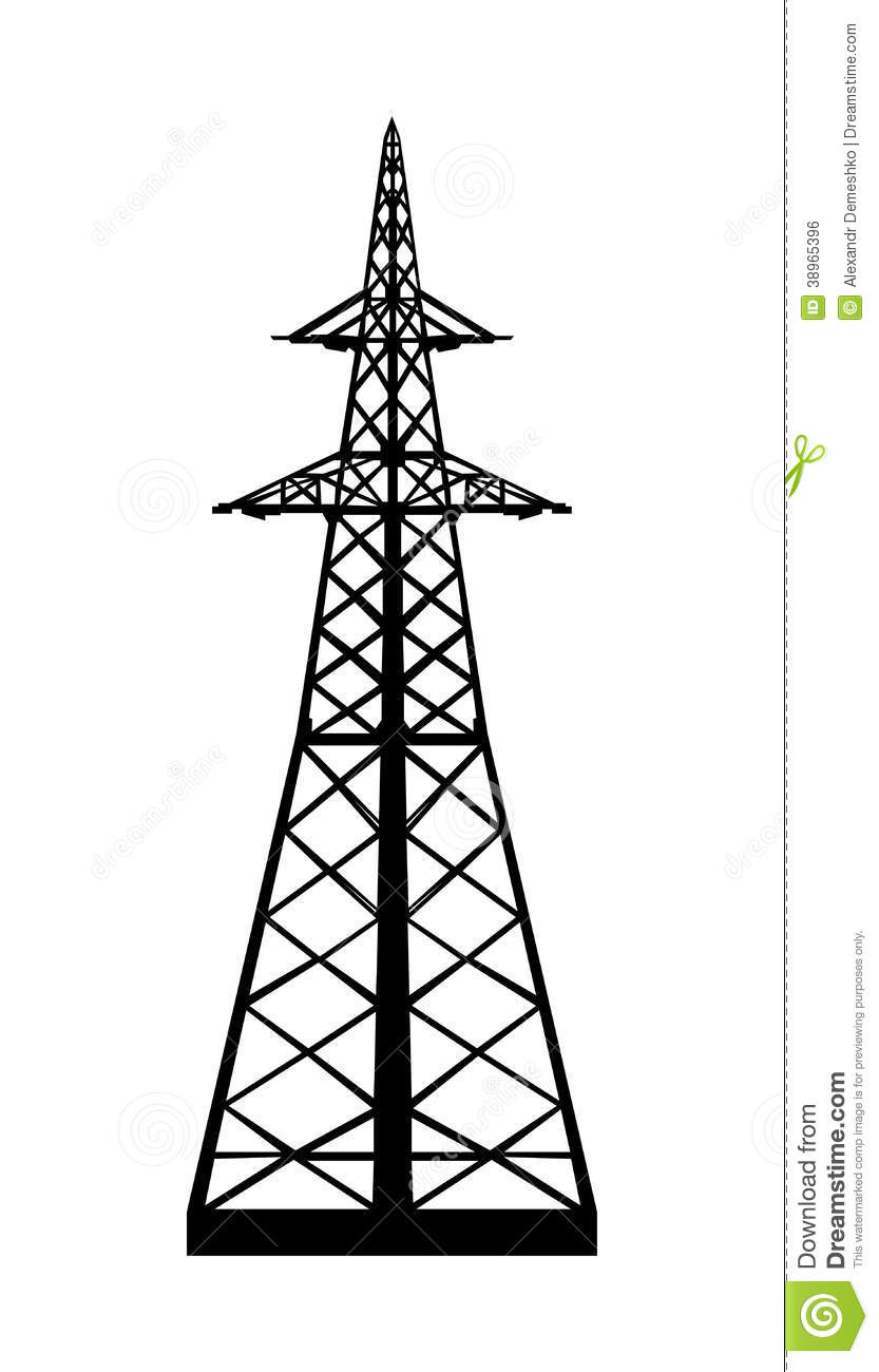 833x1300 Electrical Tower Clipart