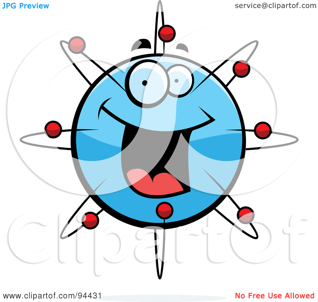 1080x1024 Free Clipart Illustration Of An Atom