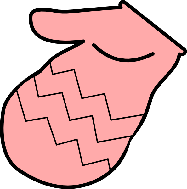594x601 Pink Mitten Clip Art