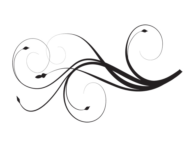 650x488 White Elegant Lines Clipart