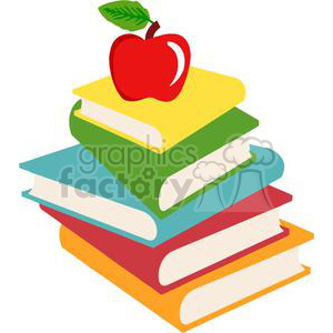 300x300 Royalty Free 2726 Elementary School Design Books And Apple 380339