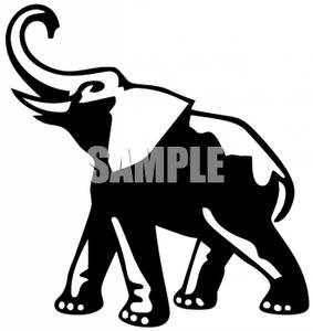 283x300 Black Elephant Clipart