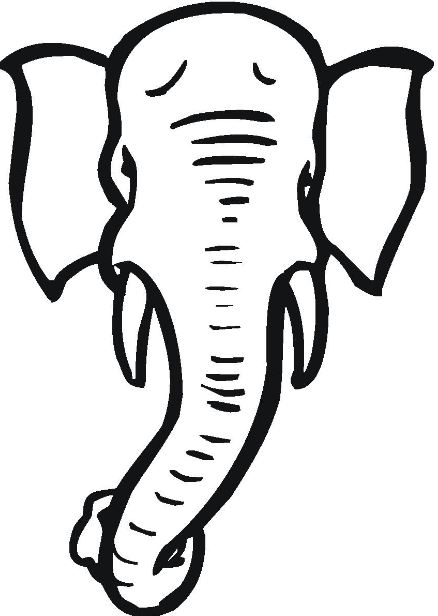 438x616 Cute Elephant Clipart Black And White Images Free Download