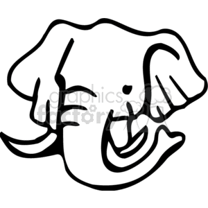 300x300 Royalty Free Black And White Close Up Of Elephant Face 129656