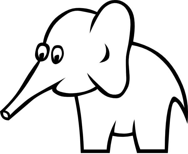 600x492 White Elephant Clip Art