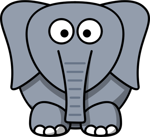 500x455 Vector Drawing Of Funny Kid Cartoon Elephant Public Domain Vectors