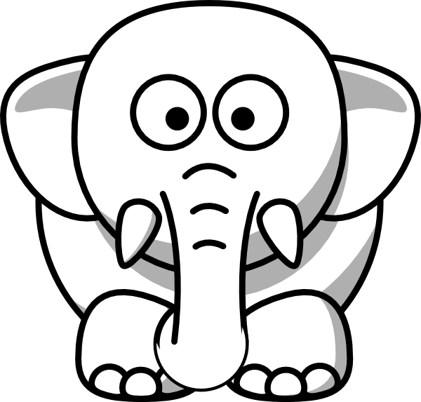600x573 White Elephant Clip Art